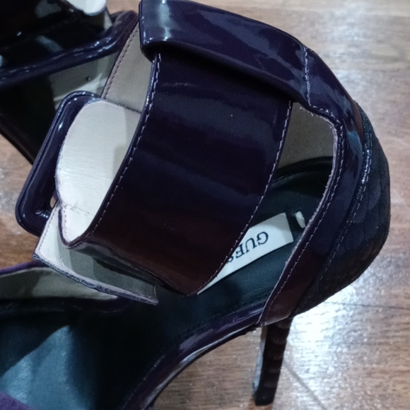 Guess purple suede and patent heels with ankle str - Picture 10 of 11